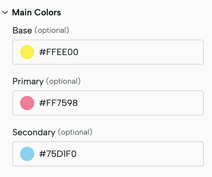 Exemplo color input